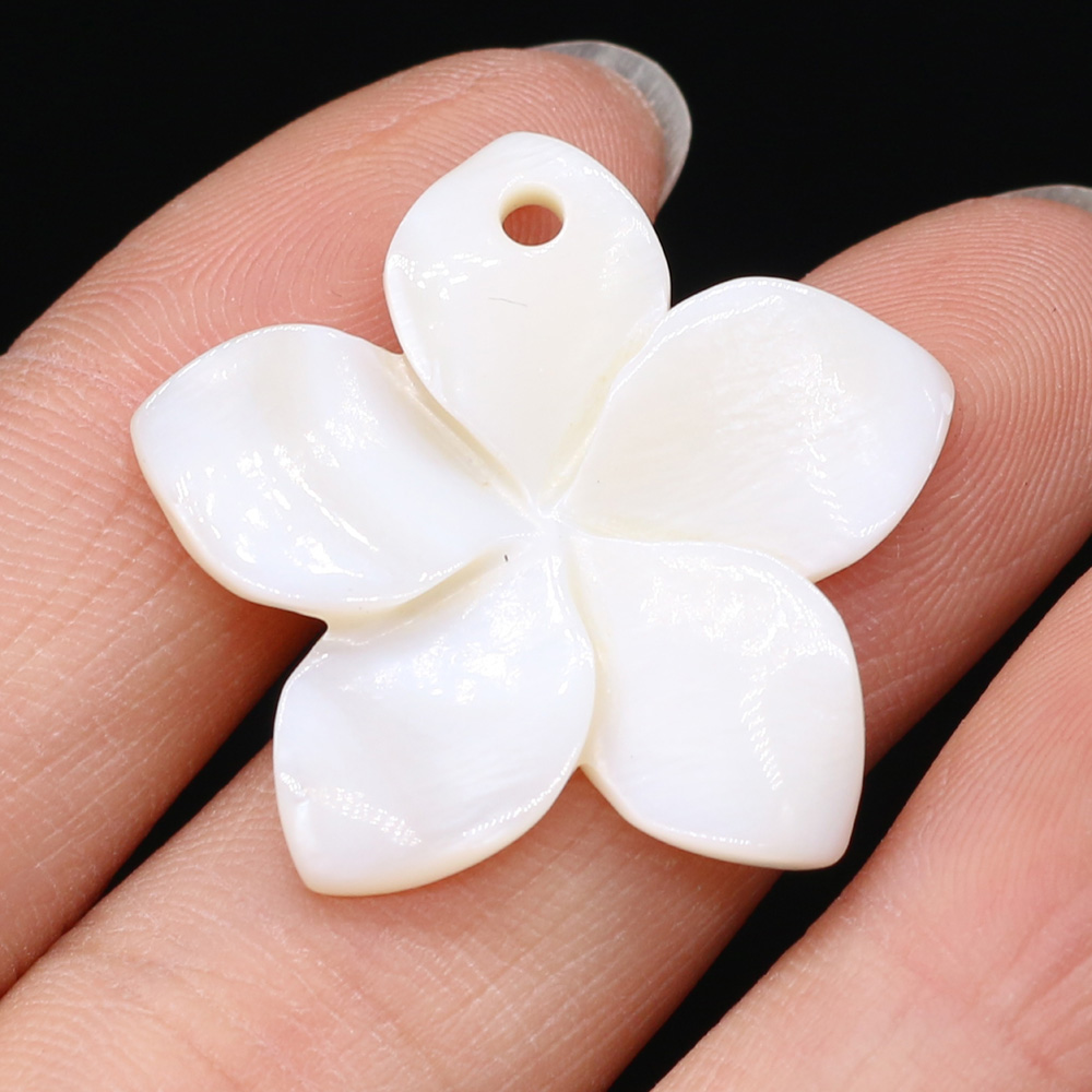 Mother Of Pearl Shell Pendant Necklace - Bộ 5 Hoa Tự Nhiên Hoa