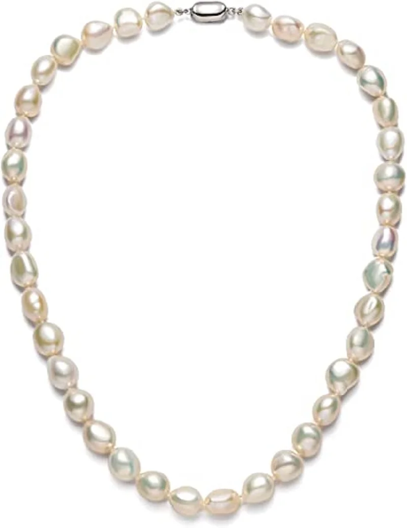 Freshwater Cultured Pearl Necklace 8-9Mm - Baroque Vòng Cổ Ngọc Trai Cho