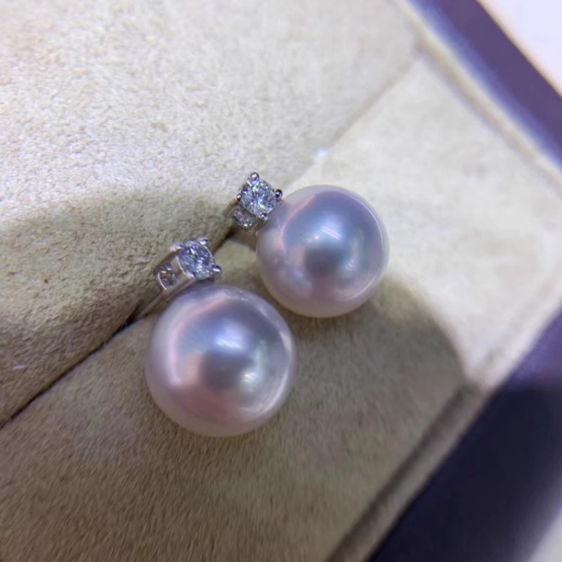 Gorgeous AAAA+ 8-9 mm Japanese - đánh giá và giá Akoya Pearl Stud Earrings Sterling Silver