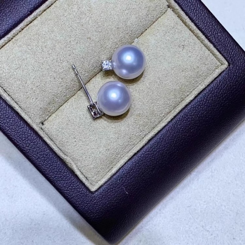 Gorgeous AAAA+ 8-9 mm Japanese - đánh giá và giá Akoya Pearl Stud Earrings Sterling Silver