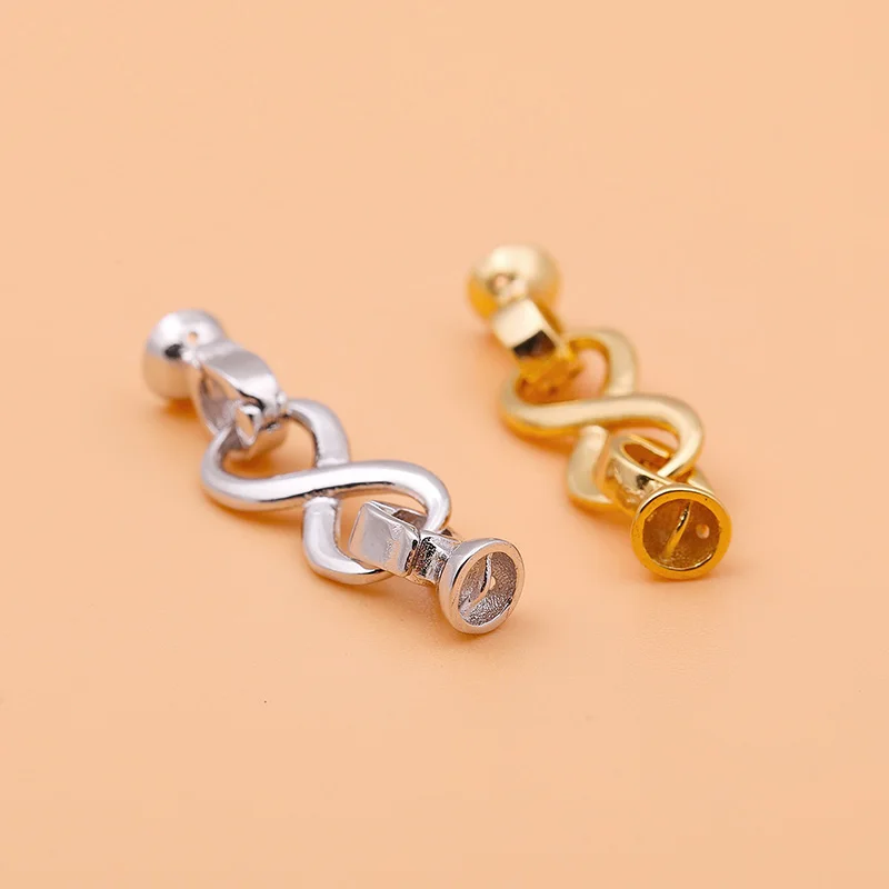 Chất Liệu Bạc 925 DIY Đính Hạt - đánh giá và giá Silver Bead Clasps For Pearl Necklace