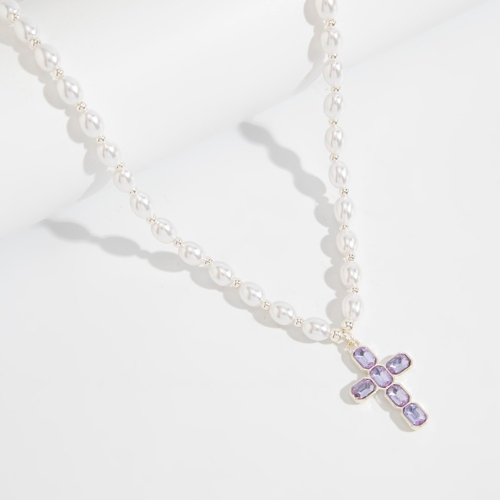 New Cross Pendant Pendant Neck - đánh giá và giá Silver Bead Clasps For Pearl Necklace