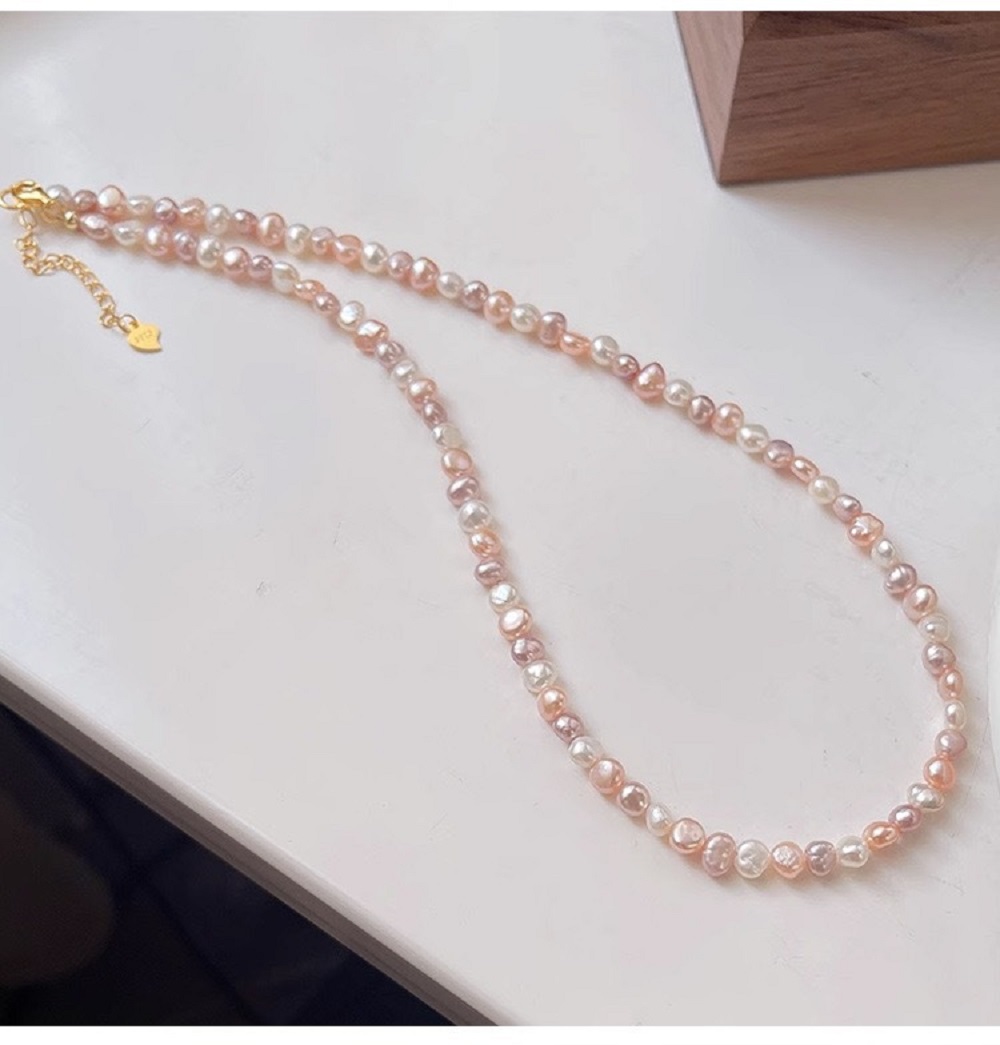 AAA S925 Silver Candy Natural  - đánh giá và giá Baroque Pearl Pendant Necklace Gold