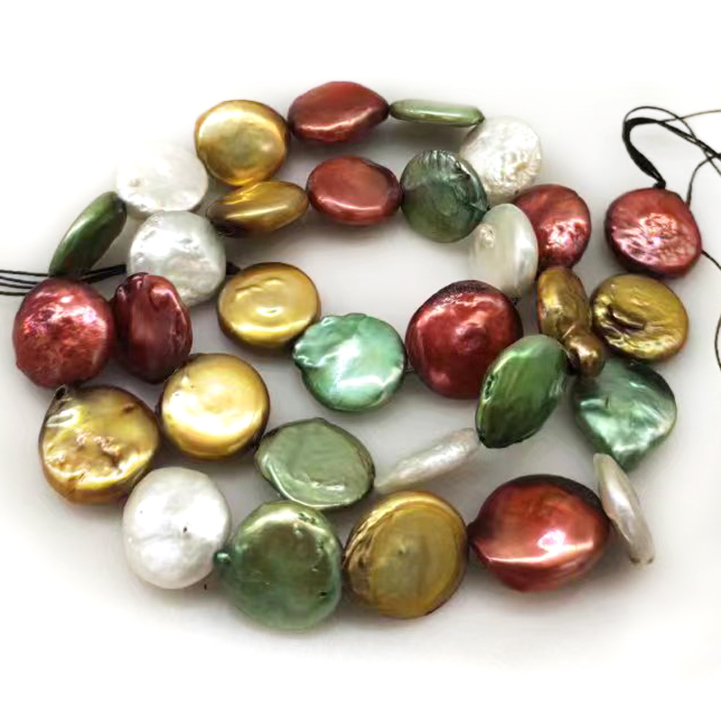 16 Inches 13-14mm Multicolor N - đánh giá và giá Natural Freshwater Pearl Strand Loose Beads