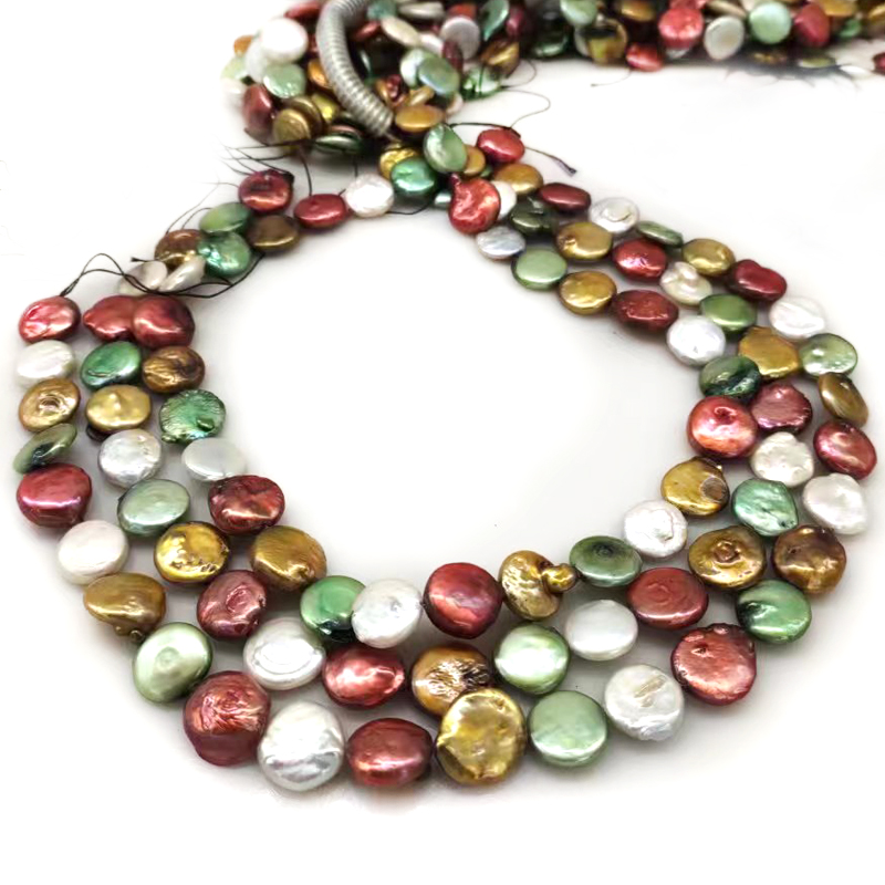 16 Inches 13-14mm Multicolor N - đánh giá và giá Natural Freshwater Pearl Strand Loose Beads