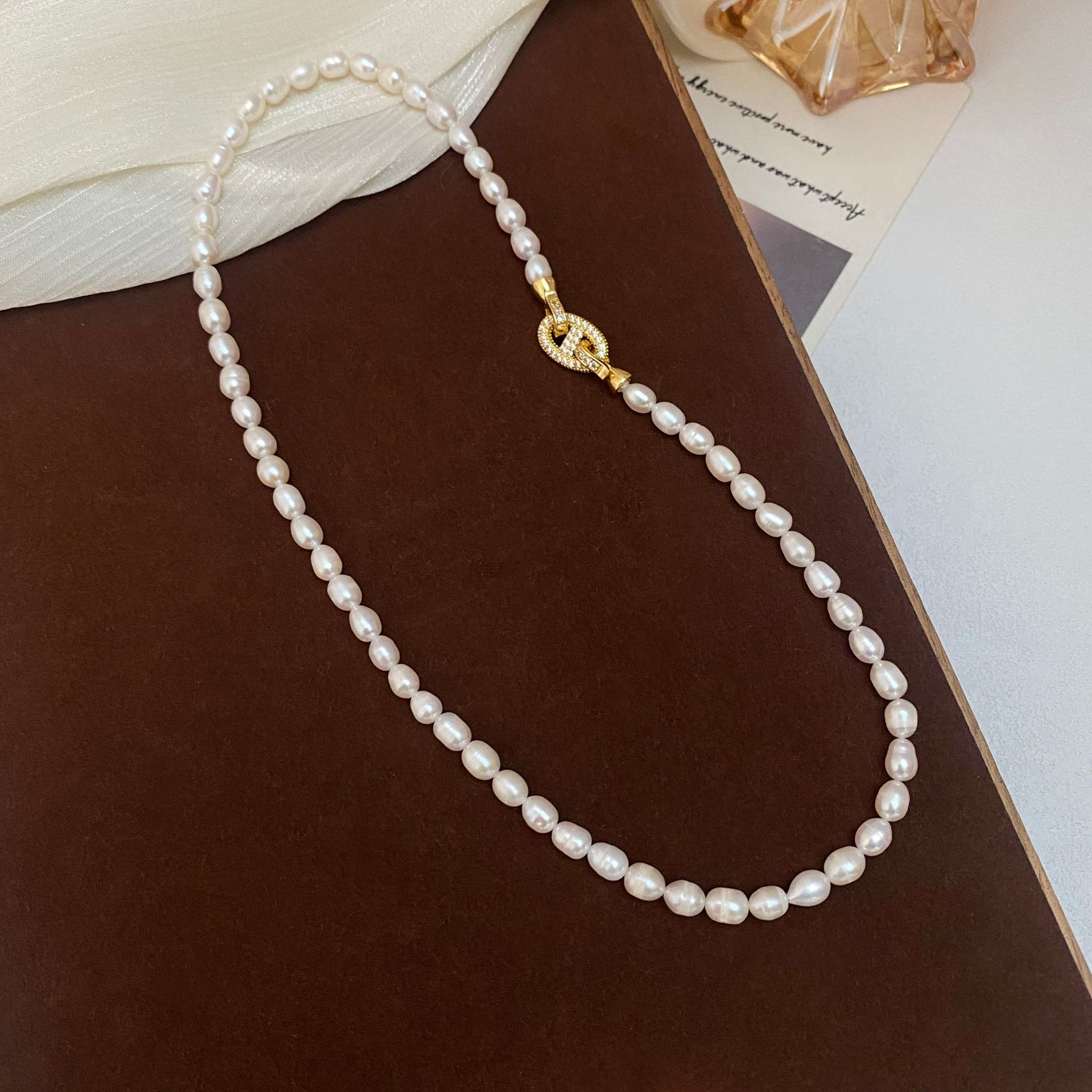 High Quality Trendy Shiny Crys - đánh giá và giá Baroque Pearl Pendant Necklace Gold