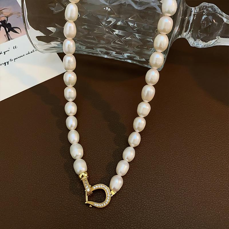 Super High Quality 100% Natura - đánh giá và giá Baroque Pearl Pendant Necklace Gold