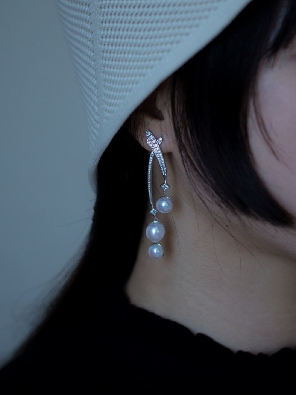 Gorgeous AAA7-8-9mm natural pe - đánh giá và giá Akoya Pearl Stud Earrings Sterling Silver