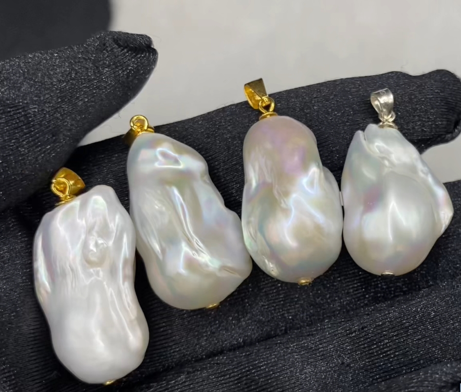 100% Natural Freshwater Big Ba - đánh giá và giá Silver Bead Clasps For Pearl Necklace