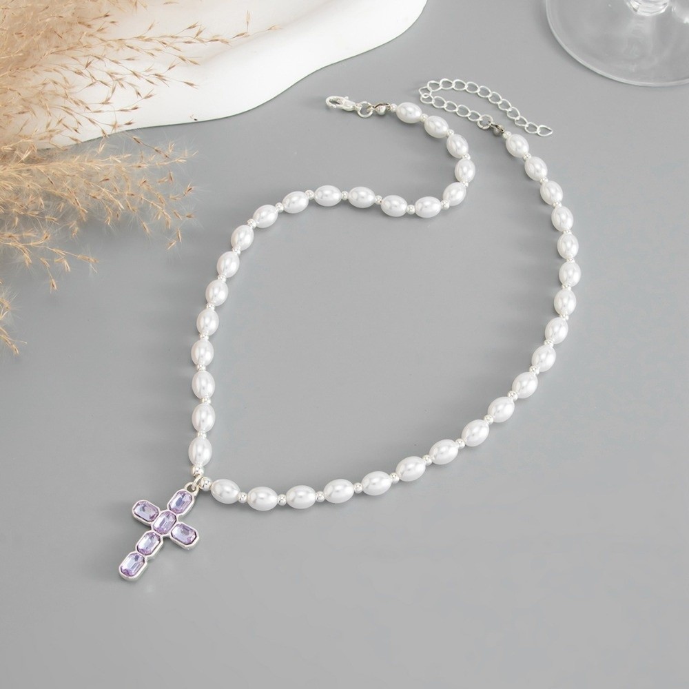 New Cross Pendant Pendant Pear - đánh giá và giá Silver Bead Clasps For Pearl Necklace