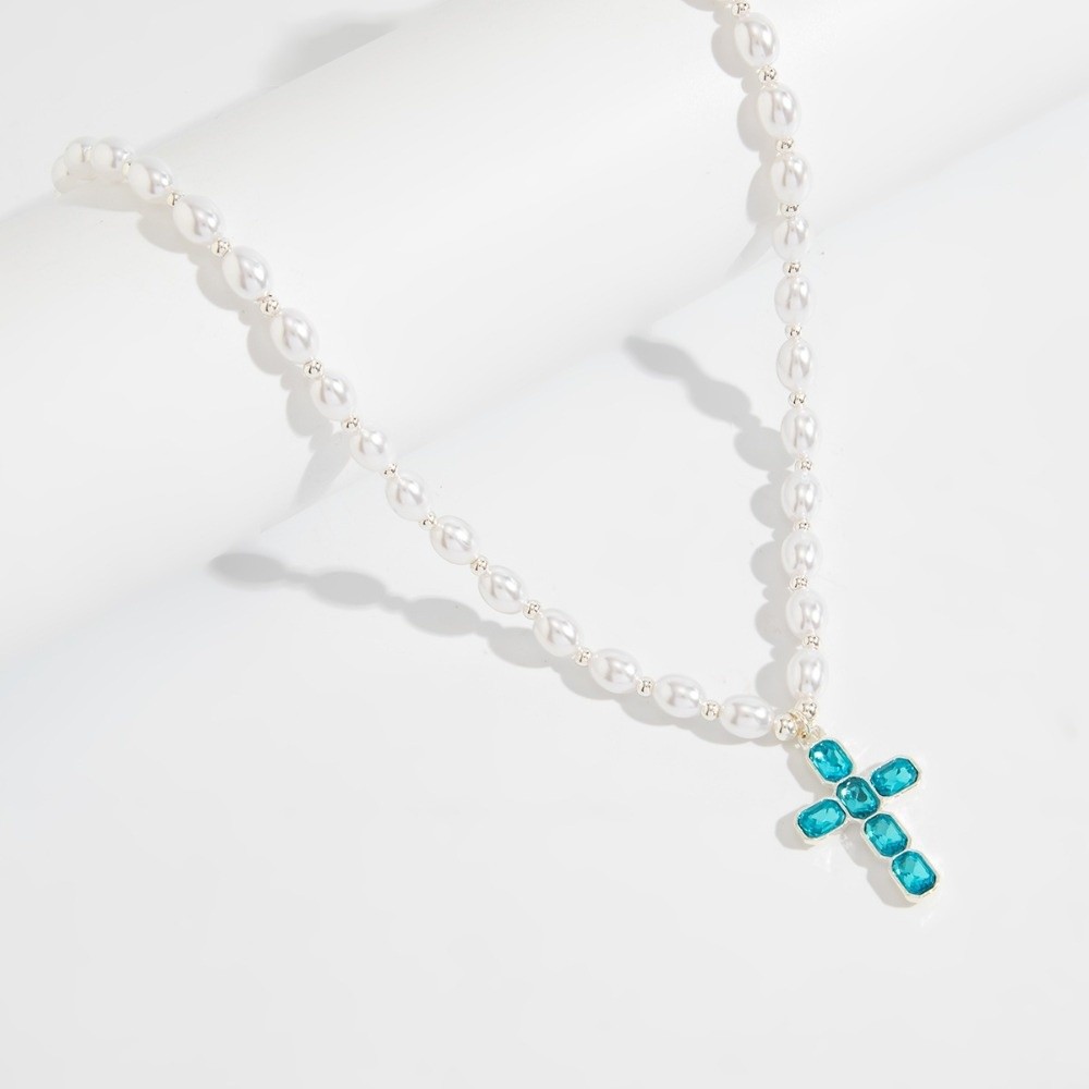 New Cross Pendant Pendant Pear - đánh giá và giá Silver Bead Clasps For Pearl Necklace