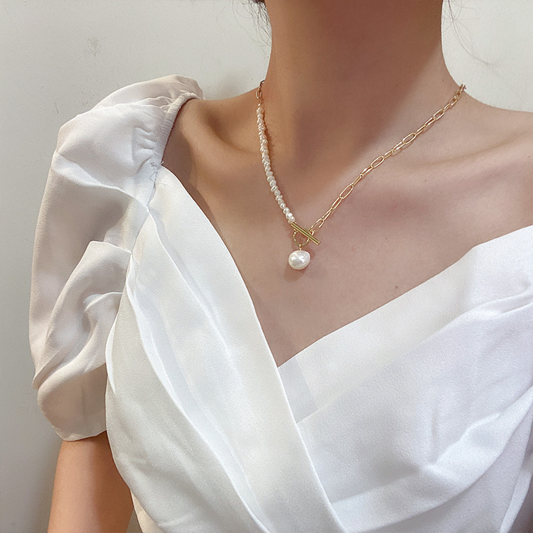 100% Tự Nhiên Baroque Ngọc Tra - đánh giá và giá Baroque Pearl Pendant Necklace Gold