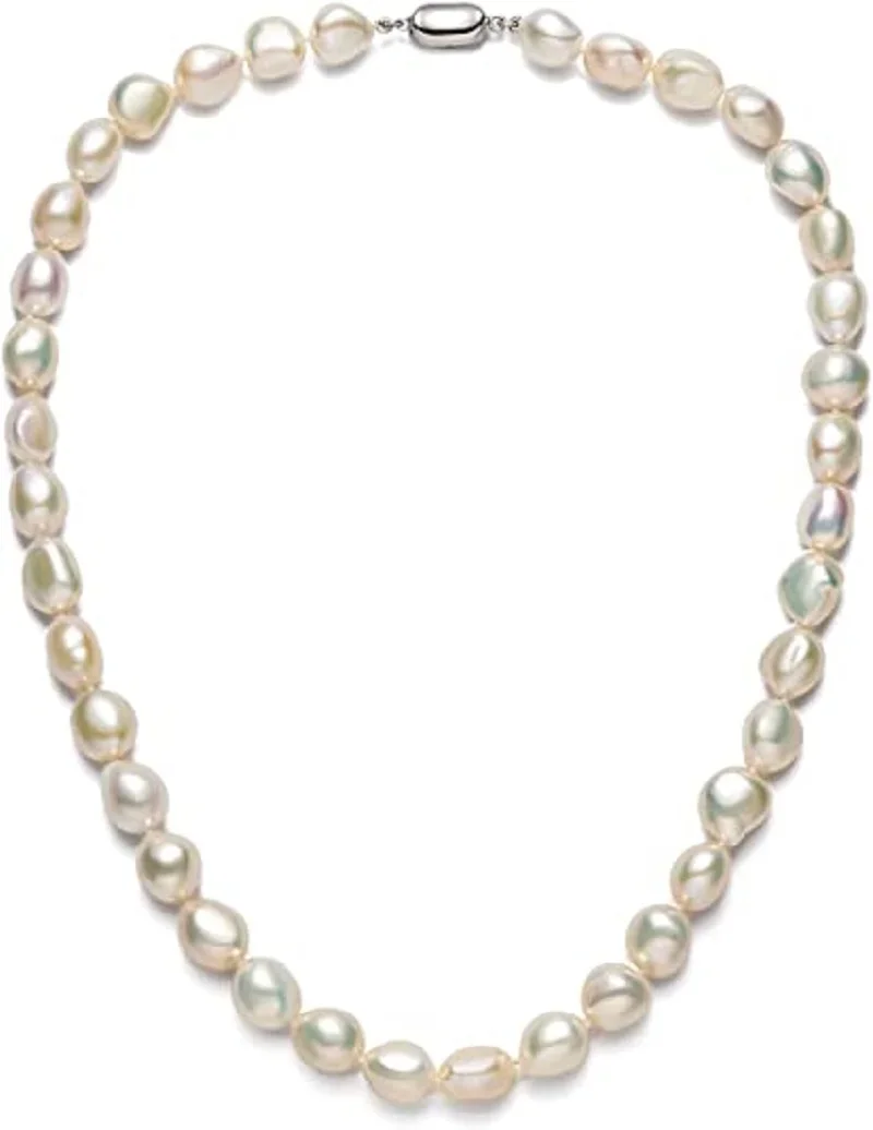Baroque Pearl Necklace for Wom - đánh giá và giá Freshwater Cultured Pearl Necklace 8-9Mm