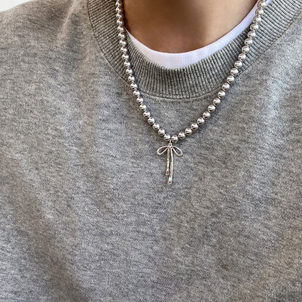 Gray Imitation Pearl Bowknot P - đánh giá và giá Silver Bead Clasps For Pearl Necklace