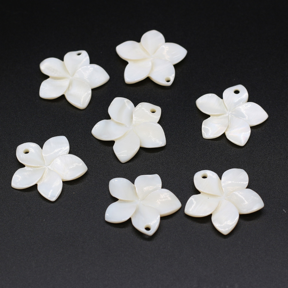 Bộ 5 Hoa Tự Nhiên Hoa Trắng Vỏ - đánh giá và giá Mother Of Pearl Shell Pendant Necklace