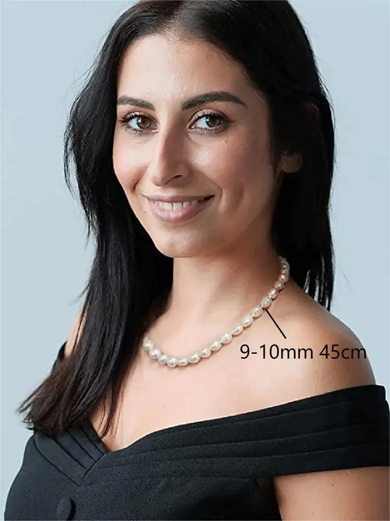 Baroque Vòng Cổ Ngọc Trai Cho  - đánh giá và giá Freshwater Cultured Pearl Necklace 8-9Mm