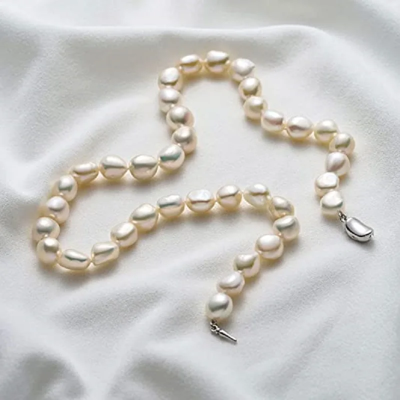 Baroque Vòng Cổ Ngọc Trai Cho  - đánh giá và giá Freshwater Cultured Pearl Necklace 8-9Mm