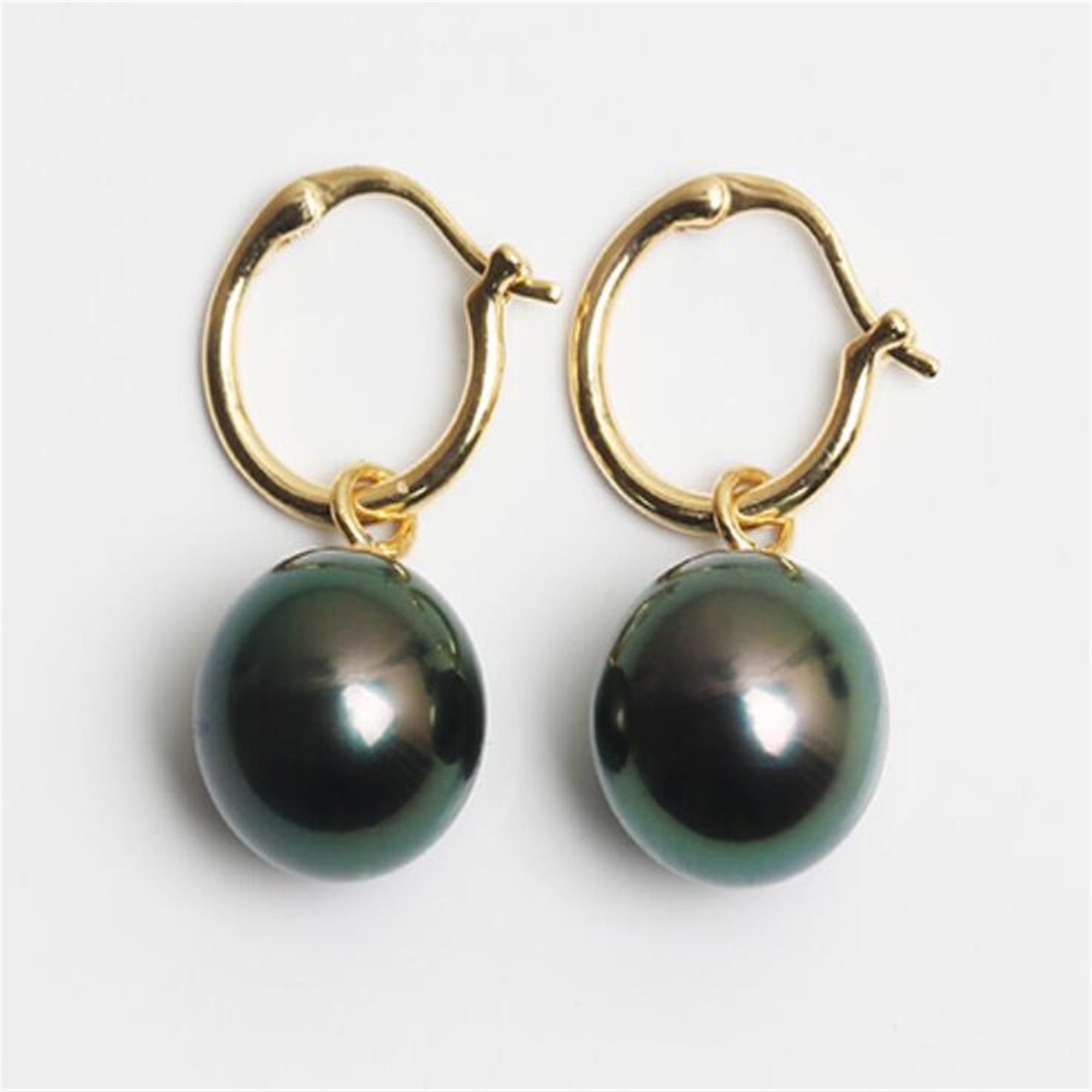Tự Nhiên 16Mm Tahiti Đen Nam B - đánh giá và giá Tahitian South Sea Pearl Earrings 18K