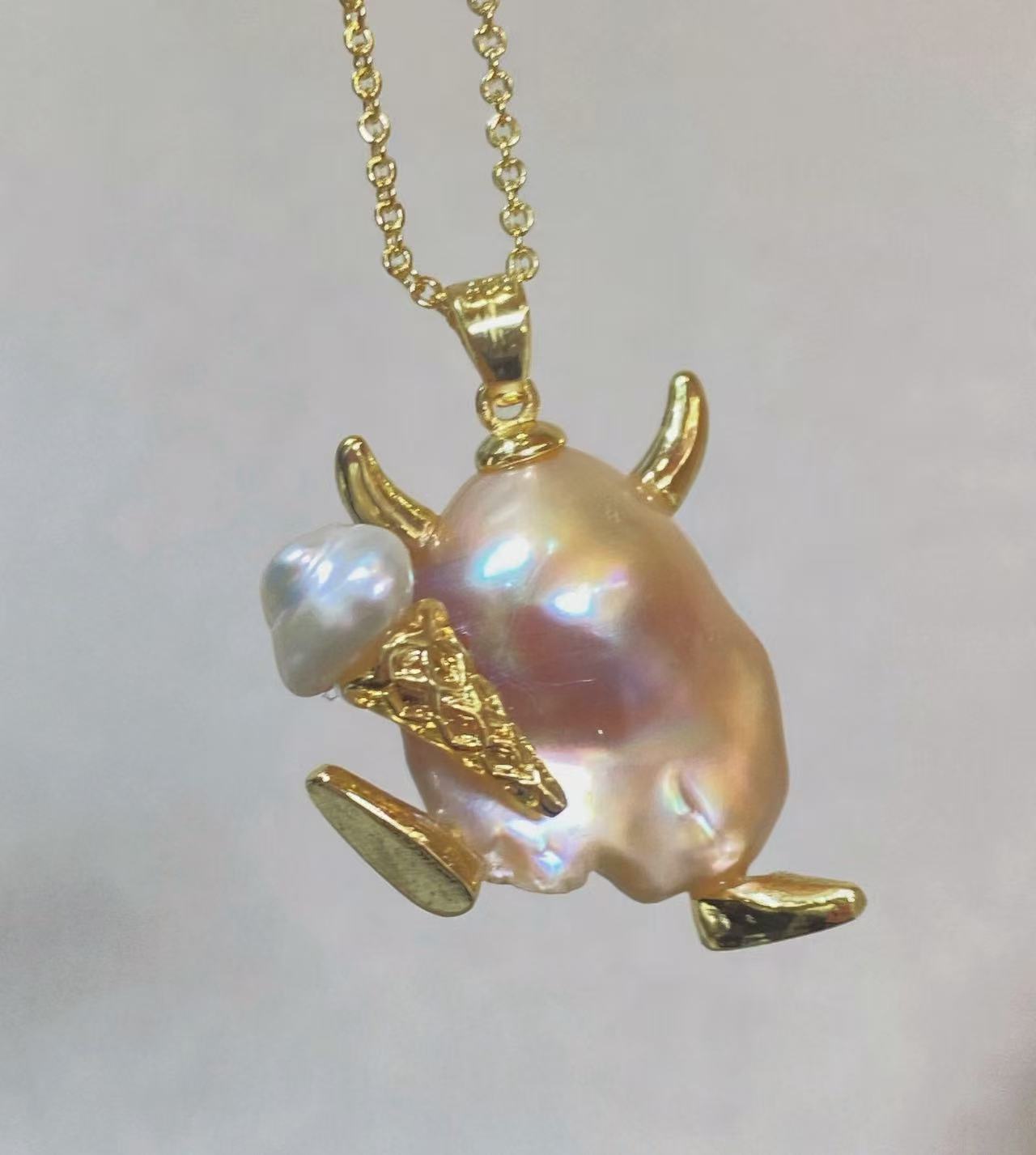 14K Gold Plated Natural Baroqu - đánh giá và giá Baroque Pearl Pendant Necklace Gold