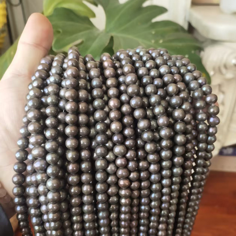 Wholesale 16 inches 7-8mm Blac - đánh giá và giá Natural Freshwater Pearl Strand Loose Beads