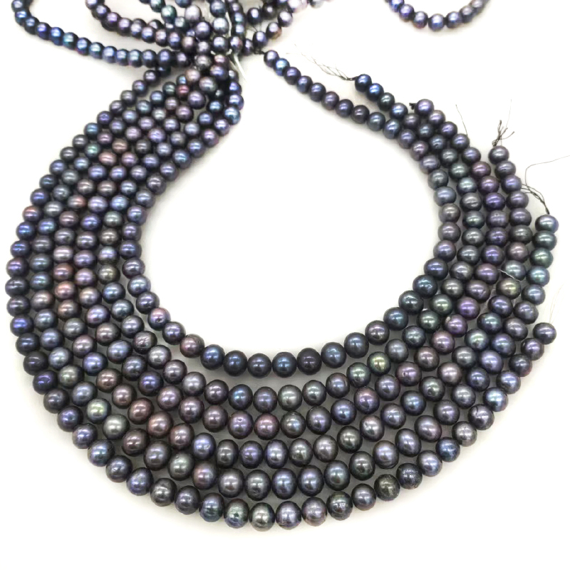 Wholesale 16 inches 7-8mm Blac - đánh giá và giá Natural Freshwater Pearl Strand Loose Beads