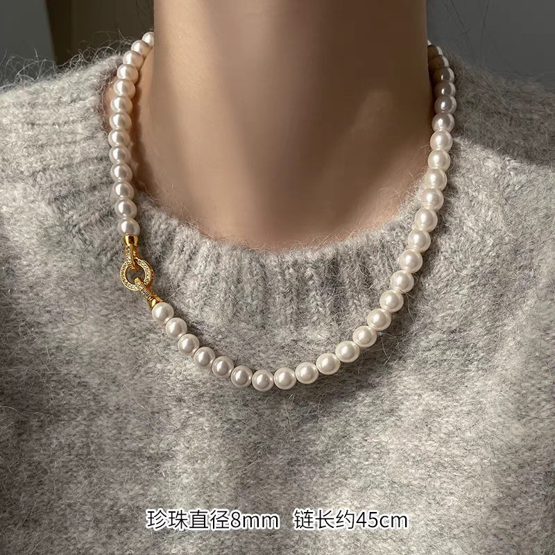 Silver & White Pearl Choker &  - đánh giá và giá Silver Bead Clasps For Pearl Necklace