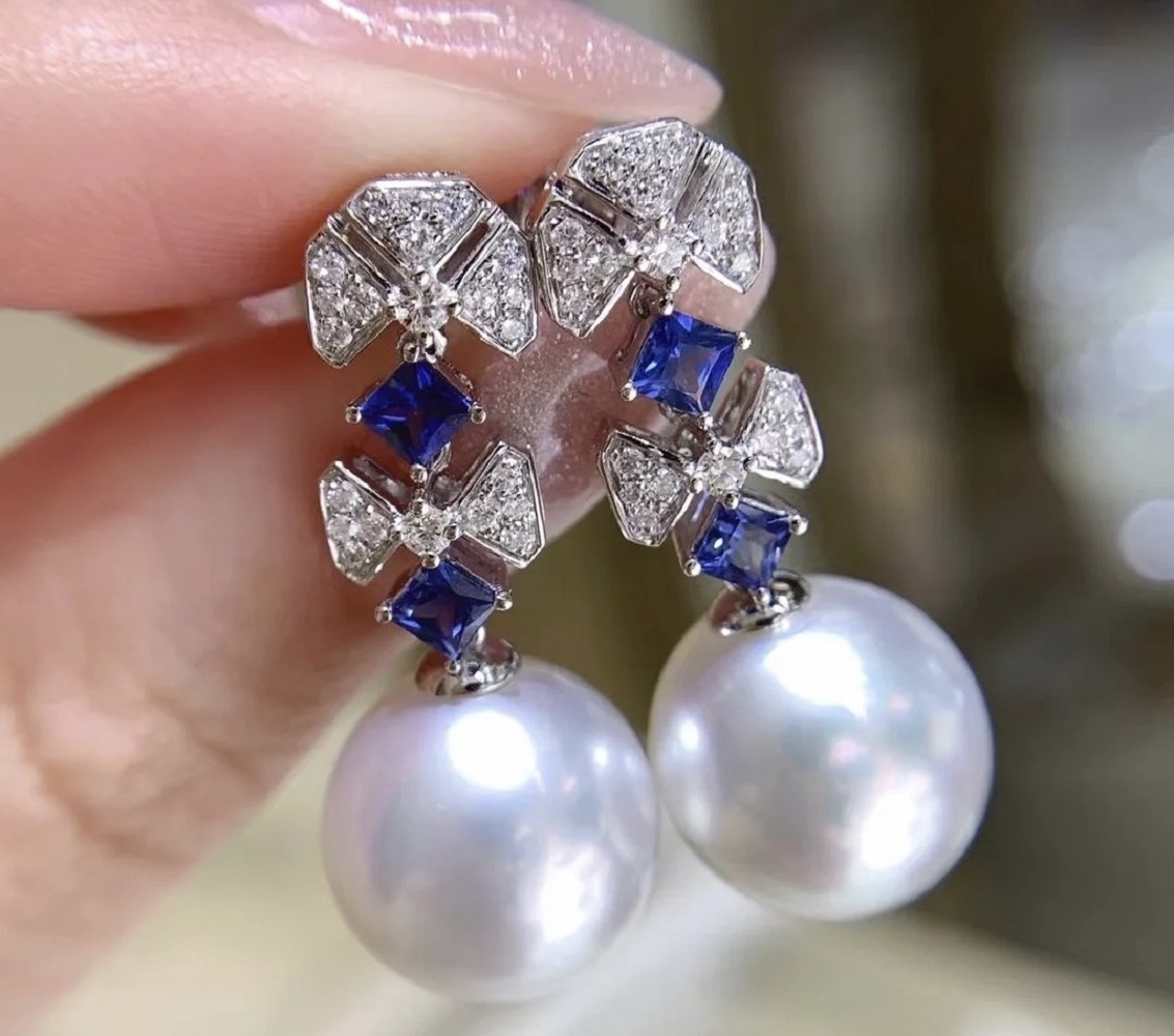 Charming Japanese Pearl AAAA9- - đánh giá và giá Akoya Pearl Stud Earrings Sterling Silver