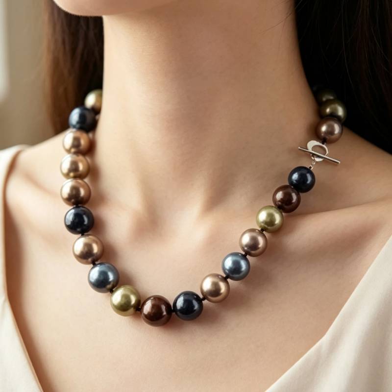 Rất Lớn 12Mm Nhiều Màu Vòng Ph - đánh giá và giá Mother Of Pearl Shell Pendant Necklace