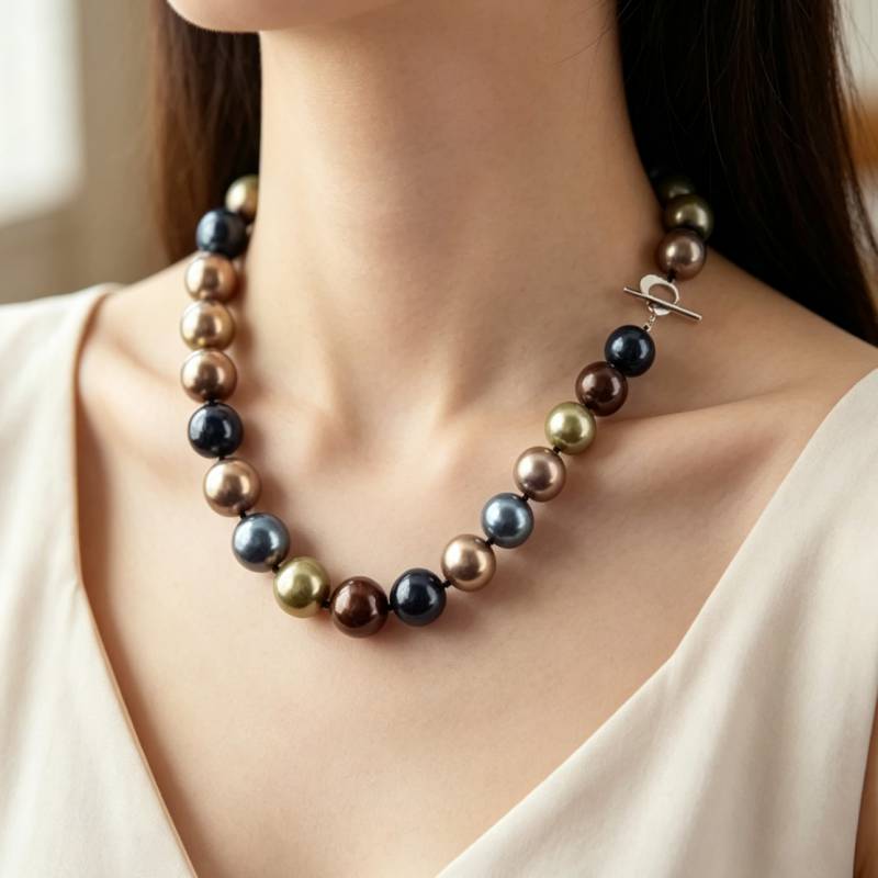 Rất Lớn 12Mm Nhiều Màu Vòng Ph - đánh giá và giá Mother Of Pearl Shell Pendant Necklace