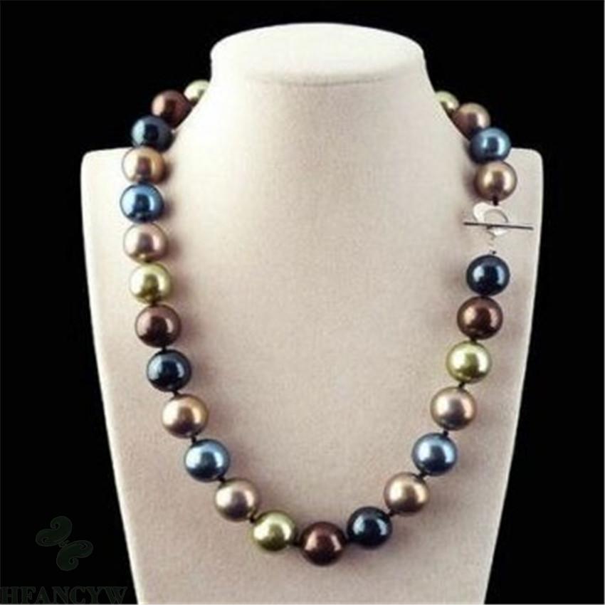 Rất Lớn 12Mm Nhiều Màu Vòng Ph - đánh giá và giá Mother Of Pearl Shell Pendant Necklace