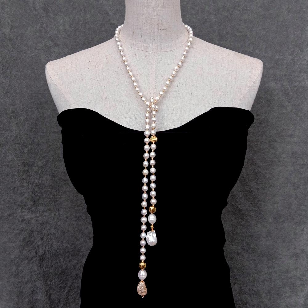 YYGEM 8-9mm Near Round Freshwa - đánh giá và giá Freshwater Cultured Pearl Necklace 8-9Mm