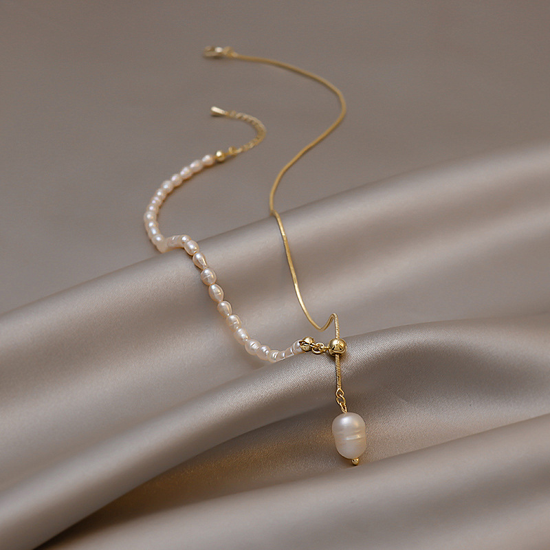 Dây chuyền mặt dây chuyền thời - đánh giá và giá Baroque Pearl Pendant Necklace Gold