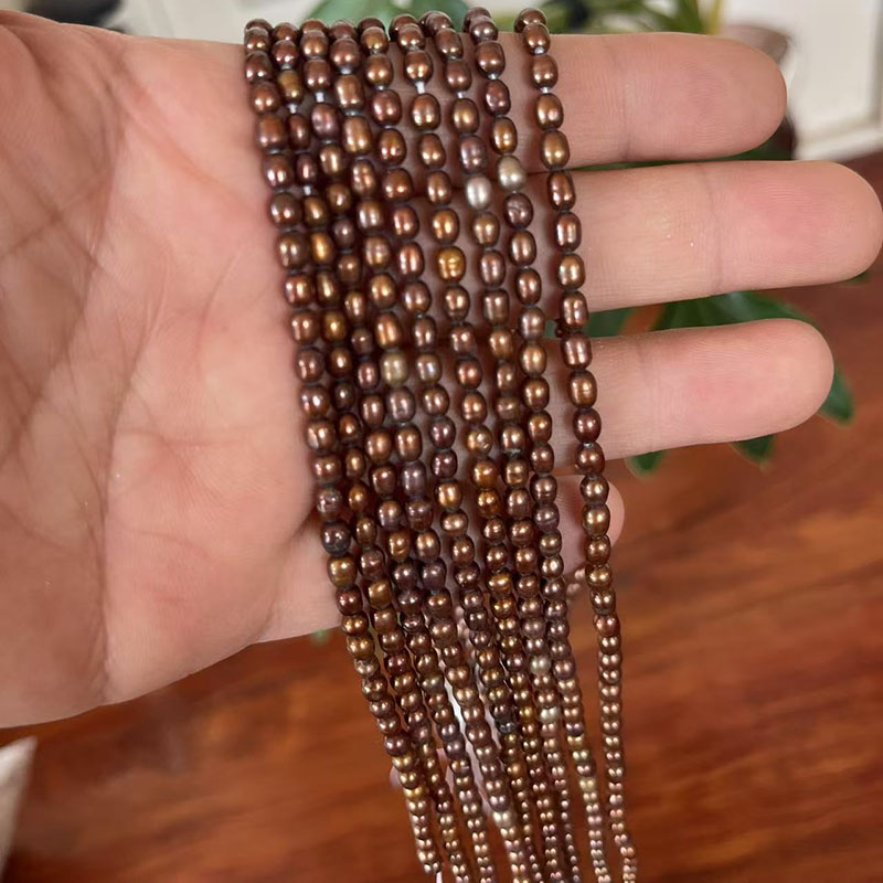 Wholesale 16 inches 3-4mm Natu - đánh giá và giá Natural Freshwater Pearl Strand Loose Beads