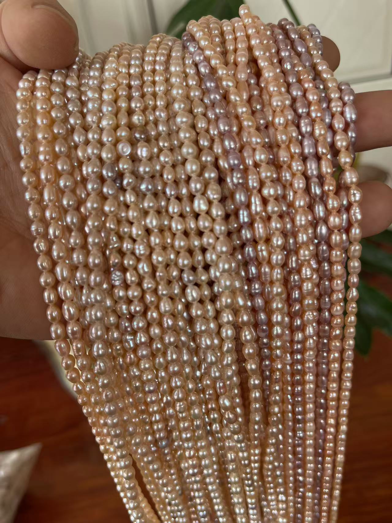 Wholesale 16 inches 3-4mm Natu - đánh giá và giá Natural Freshwater Pearl Strand Loose Beads