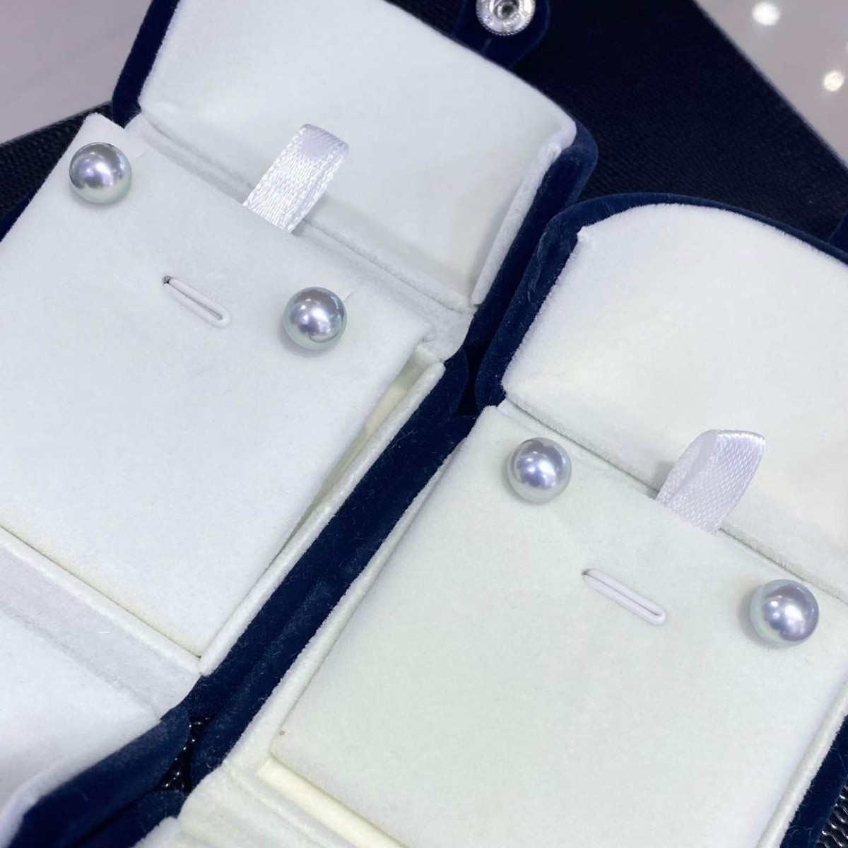 8-9mm Silver Grey Akoya Seawat - đánh giá và giá Akoya Pearl Stud Earrings Sterling Silver