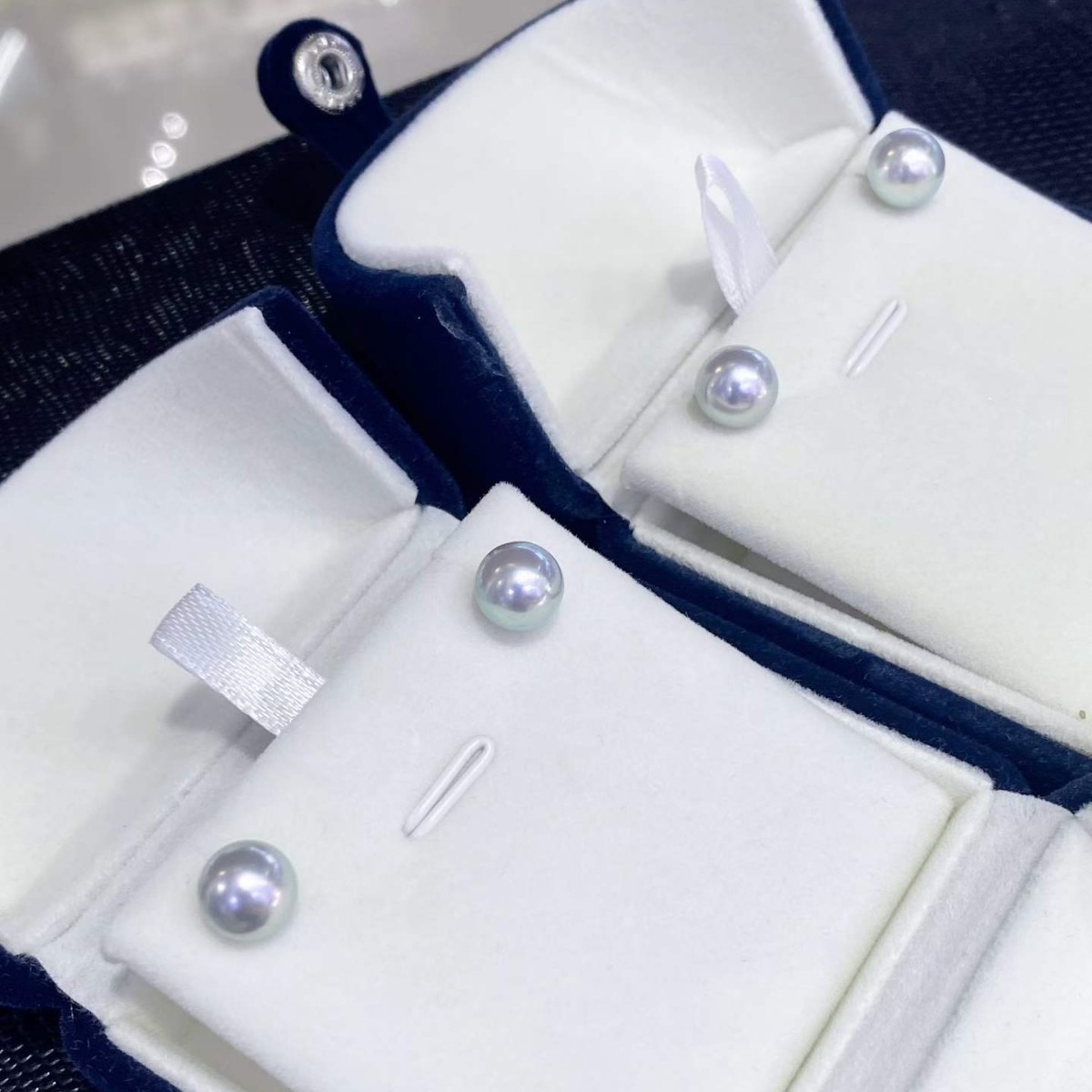 8-9mm Silver Grey Akoya Seawat - đánh giá và giá Akoya Pearl Stud Earrings Sterling Silver