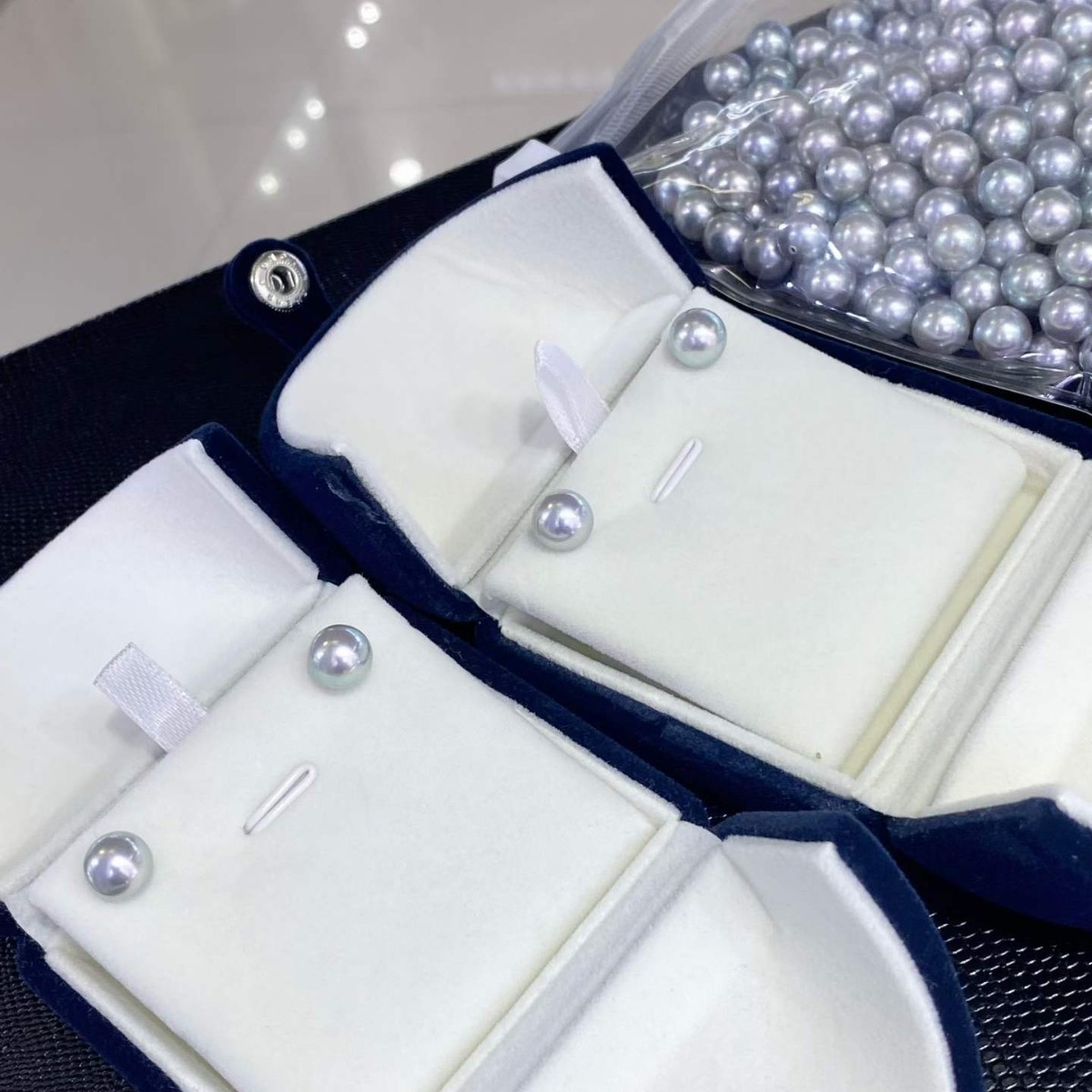 8-9mm Silver Grey Akoya Seawat - đánh giá và giá Akoya Pearl Stud Earrings Sterling Silver