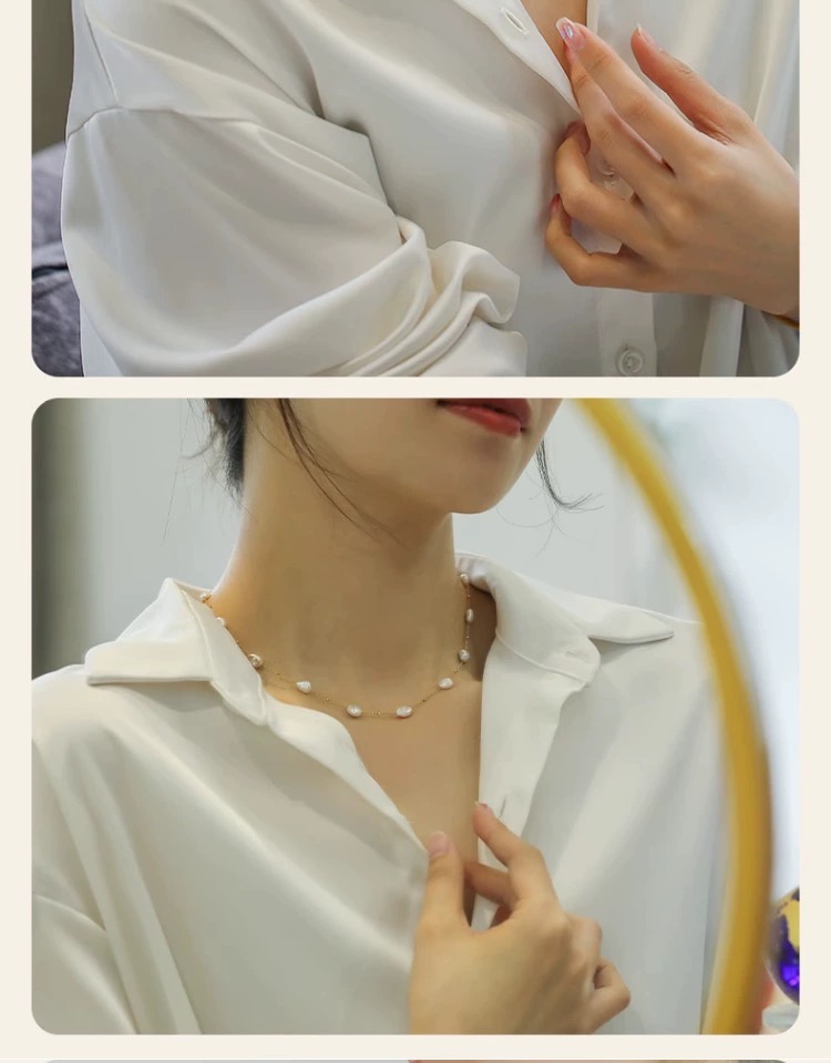 Fine Jewelry Real 18K Gold Nec - đánh giá và giá Baroque Pearl Pendant Necklace Gold