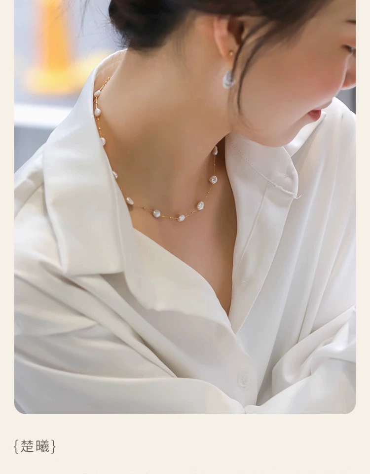 Fine Jewelry Real 18K Gold Nec - đánh giá và giá Baroque Pearl Pendant Necklace Gold