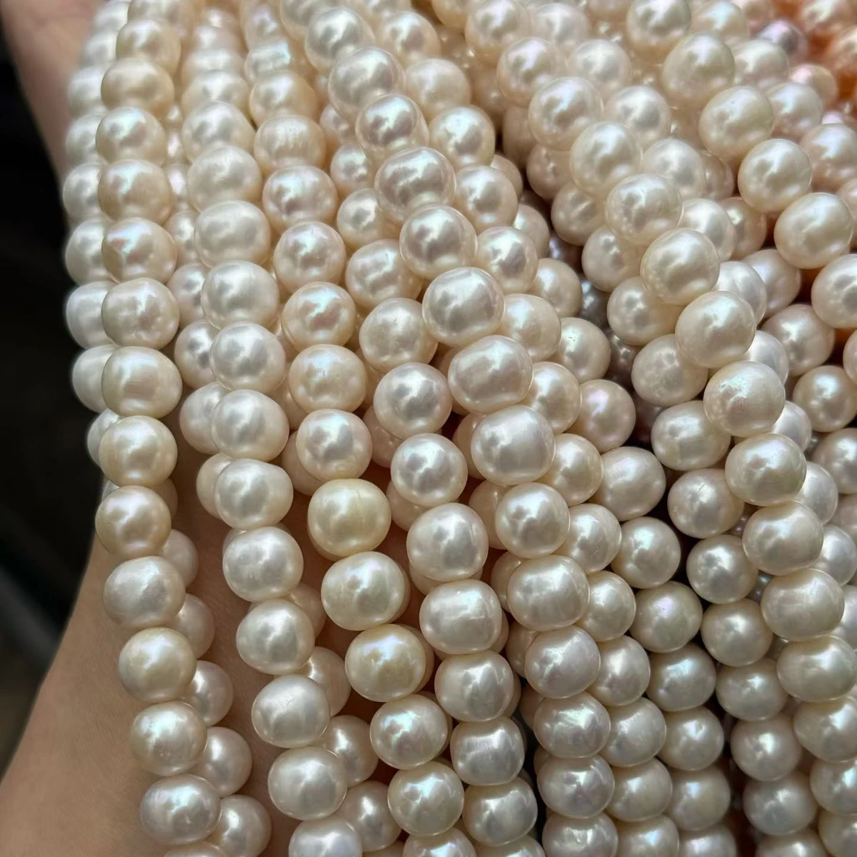 8-9mm AAAA Natural Freshwater  - đánh giá và giá Freshwater Cultured Pearl Necklace 8-9Mm