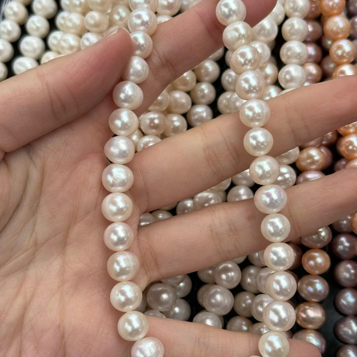 8-9mm AAAA Natural Freshwater  - đánh giá và giá Freshwater Cultured Pearl Necklace 8-9Mm