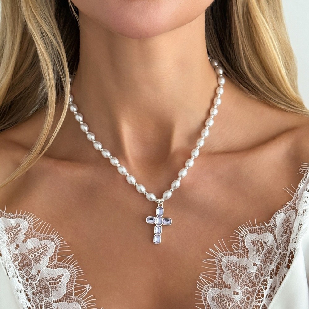 Fashion Cross Pendant Pendant  - đánh giá và giá Silver Bead Clasps For Pearl Necklace