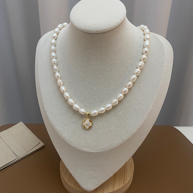 New Arrival Trendy Lucky Flowe - đánh giá và giá Baroque Pearl Pendant Necklace Gold