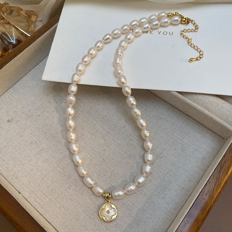 New Arrival Trendy Lucky Flowe - đánh giá và giá Baroque Pearl Pendant Necklace Gold