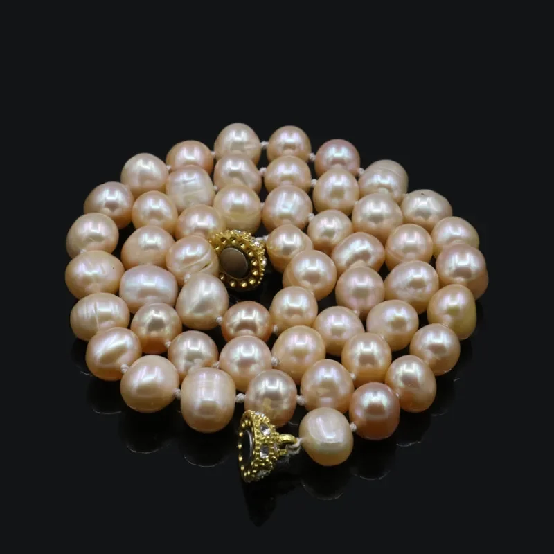 Hot New Duyên Dáng Đẹp Thời Tr - đánh giá và giá Freshwater Cultured Pearl Necklace 8-9Mm