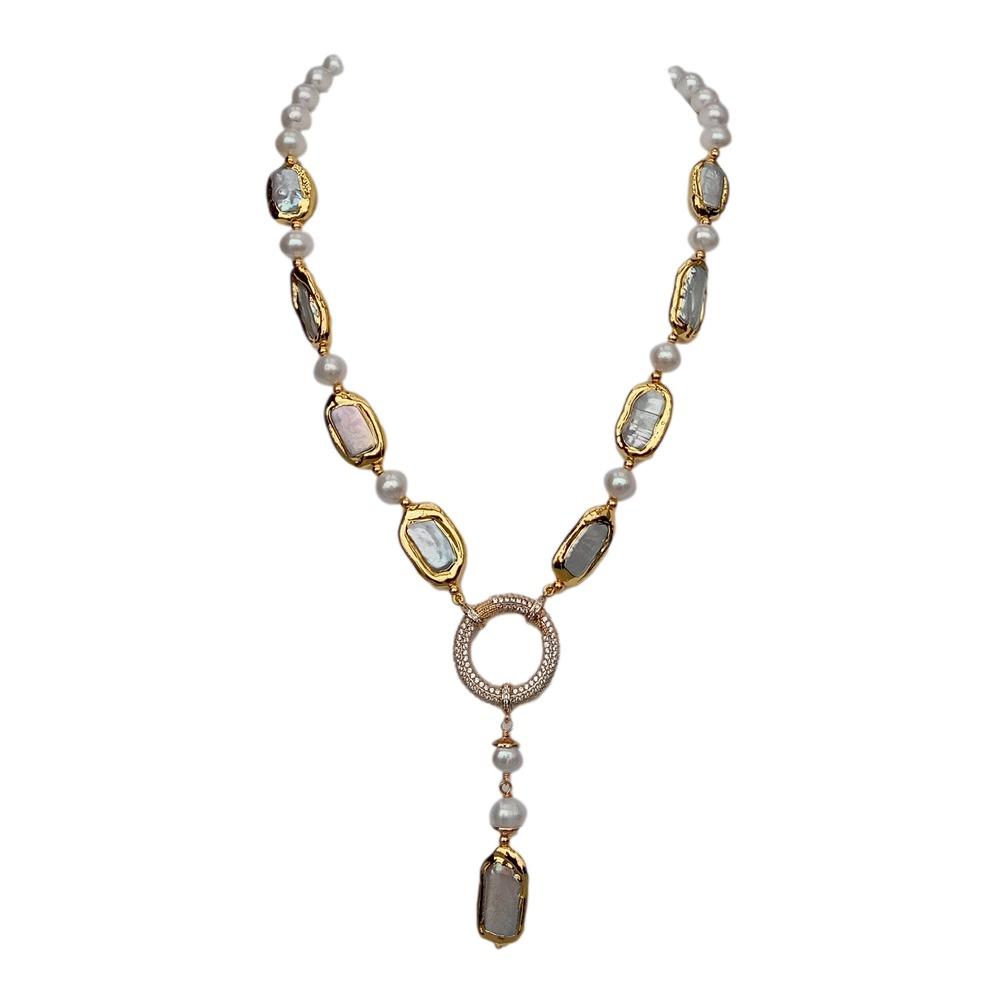YYGEM Tự Nhiên 8-9Mm Vòng Hình - đánh giá và giá Freshwater Cultured Pearl Necklace 8-9Mm