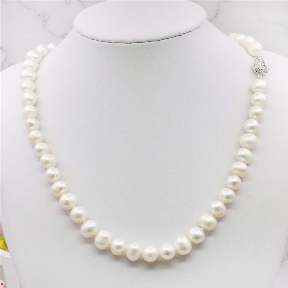 Quyến Rũ! 8-9 Mm Trắng Akoya N - đánh giá và giá Freshwater Cultured Pearl Necklace 8-9Mm