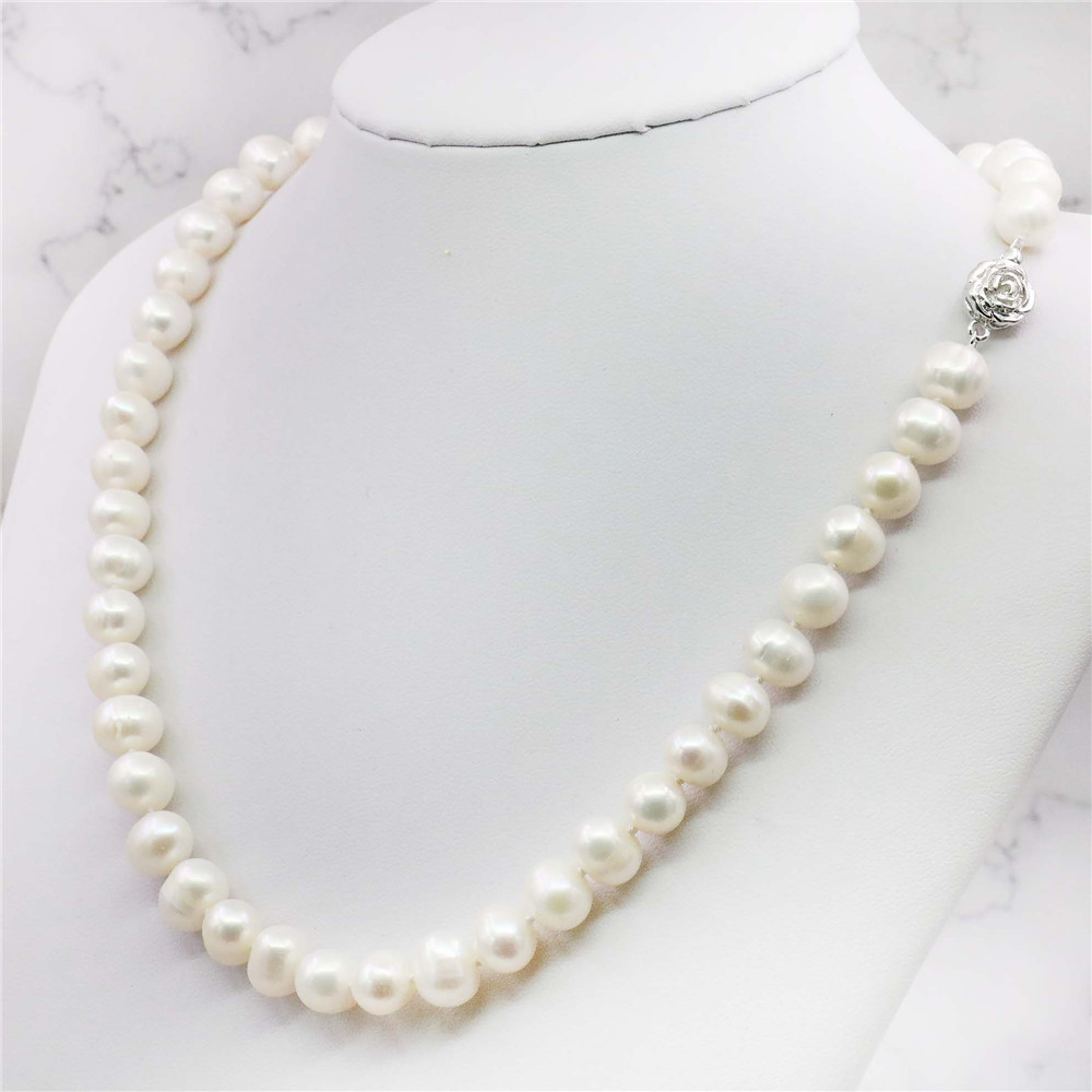 Quyến Rũ! 8-9 Mm Trắng Akoya N - đánh giá và giá Freshwater Cultured Pearl Necklace 8-9Mm