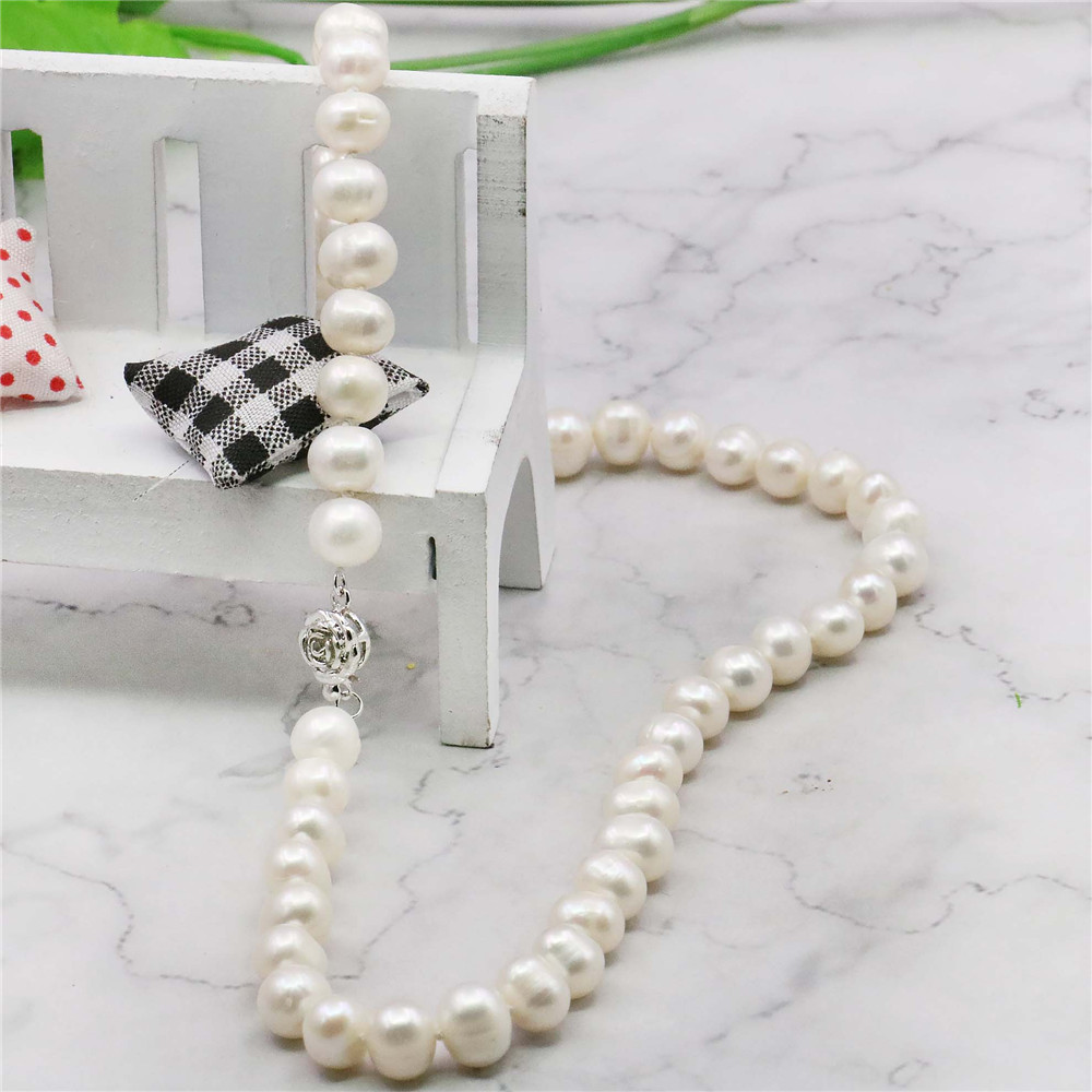 Quyến Rũ! 8-9 Mm Trắng Akoya N - đánh giá và giá Freshwater Cultured Pearl Necklace 8-9Mm