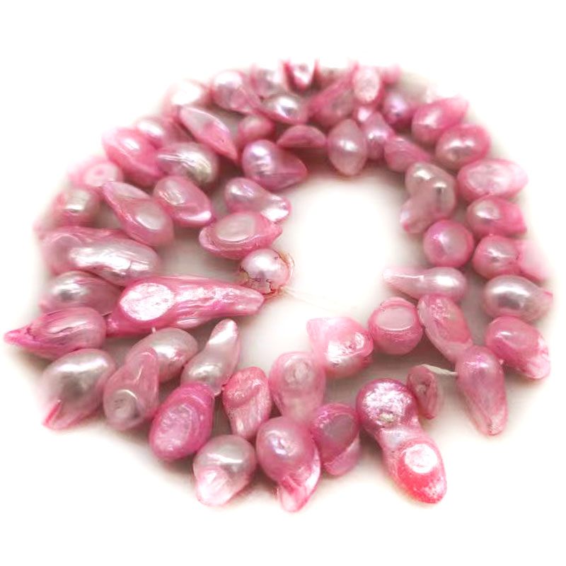 16 inches 11-13mm Red Natural  - đánh giá và giá Natural Freshwater Pearl Strand Loose Beads